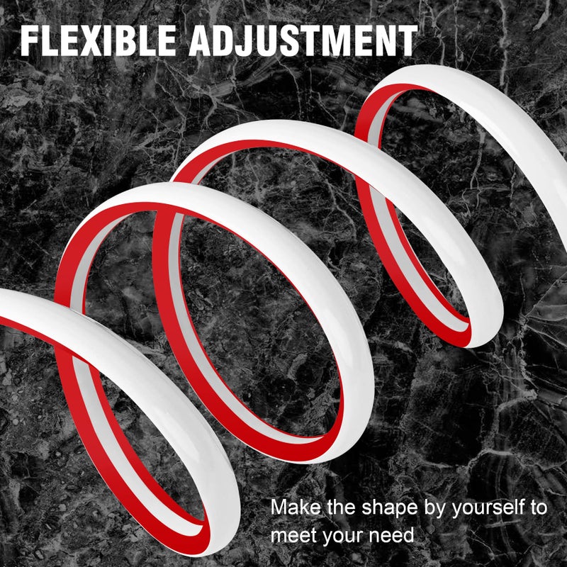 Miuwauer Flexible Quarter Round Molding Self Adhesive (White  10 Ft) Peel and Stick Flexible Corner Molding Trim Caulk Strip for Ceiling  Molding  Wall Corner  Tile Edge  Countertop Cabinet Edge - Image 4